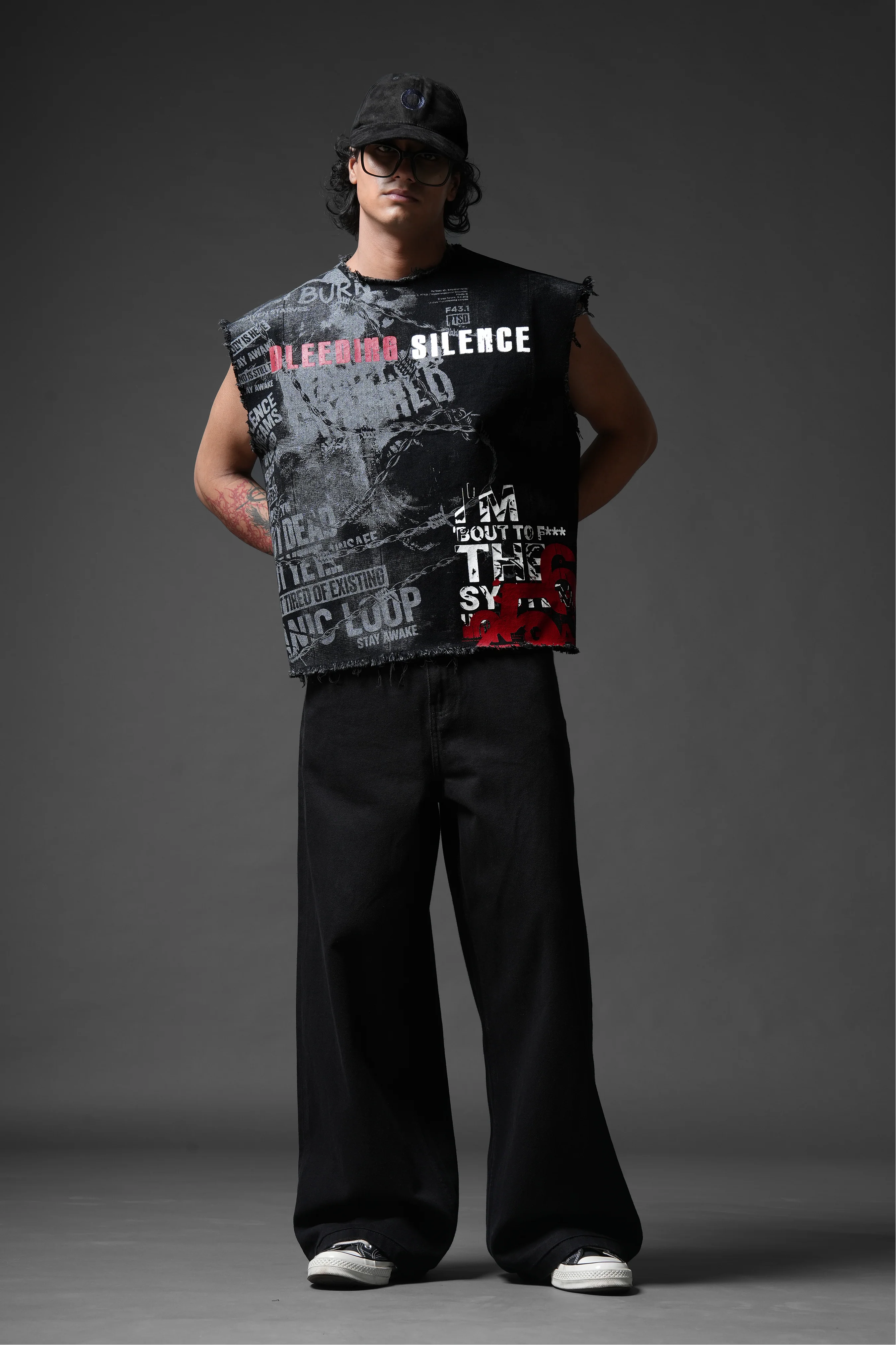 Bleeding Silence Denim Tank - Image 12
