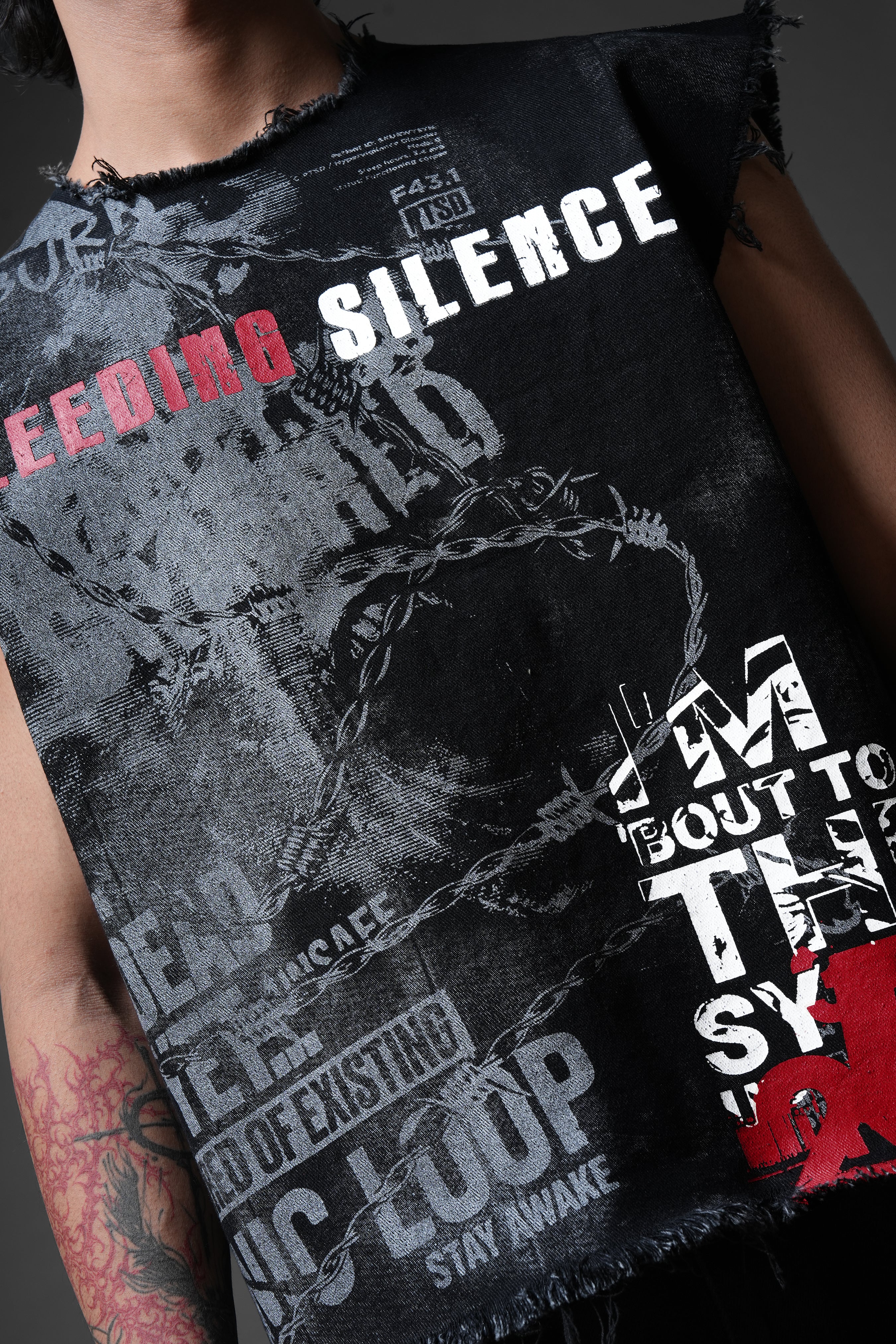Bleeding Silence Denim Tank - Image 3