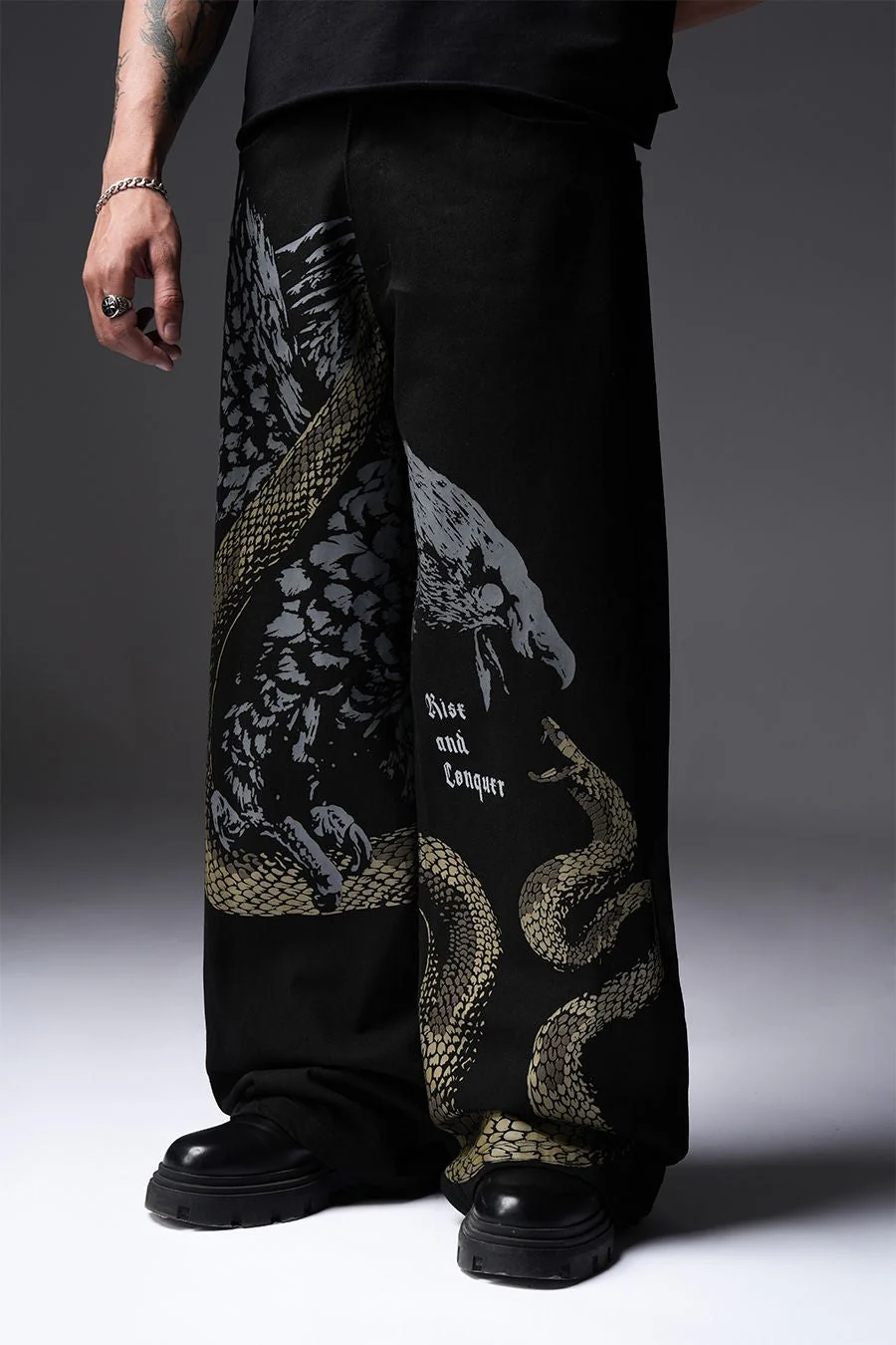 Rise and Conquer Black Denims